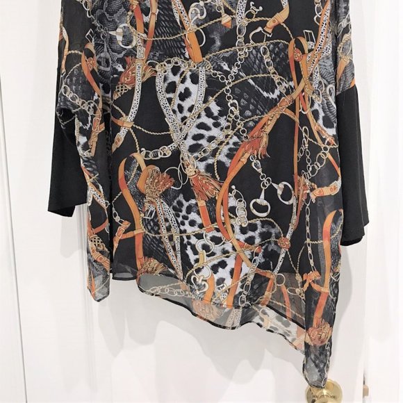 Laura Petites Asymmetrical 3/4 Sleeve Top Size XL - Picture 2 of 6